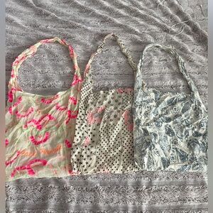 Free People reusable bags set of three
